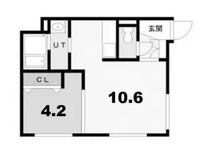 エクセル黄金北(1LDK/3階)の間取り写真