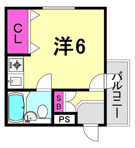 ステラハウス4-800(ワンルーム/3階)の間取り写真