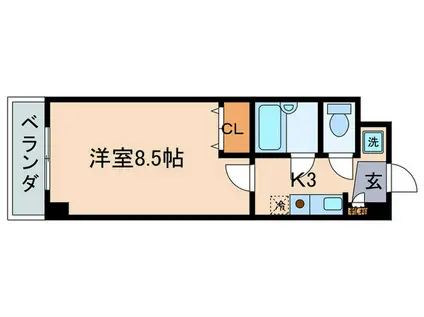 APEX FLAT R(1K/1階)の間取り写真