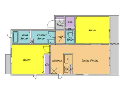 シャーメゾンエターナル(2LDK/1階)の間取り写真