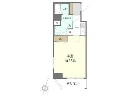 ホープシティ秋葉原(1K/15階)の間取り写真