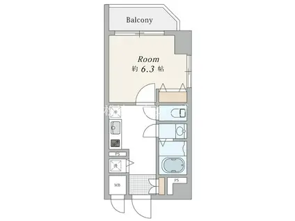 ファインクレスト新井(1K/1階)の間取り写真