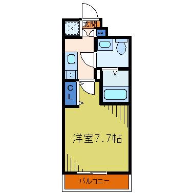 プレール・ドゥーク西川口(1K/3階)の間取り写真