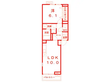 アーク磯子(1LDK/2階)の間取り写真