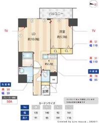 N-STAGE両国(1LDK/10階)の間取り写真