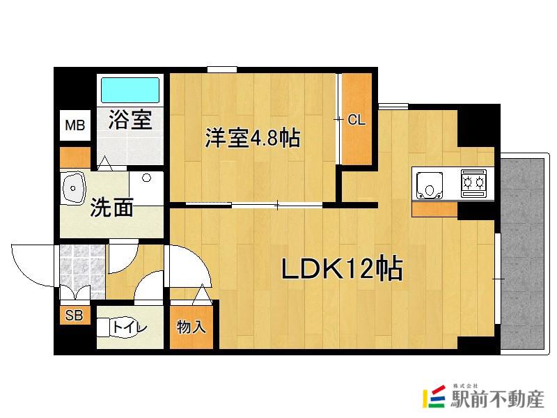 ロジュマンエスト(1LDK/1階)の間取り写真