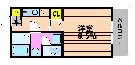 ハイムワケ(1K/1階)の間取り写真