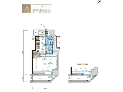 リヴシティ向島参番館(1K/3階)の間取り写真