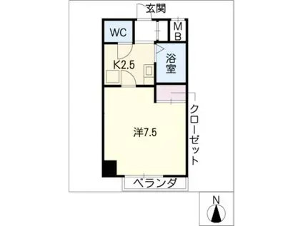 飯田ビル(1K/3階)の間取り写真