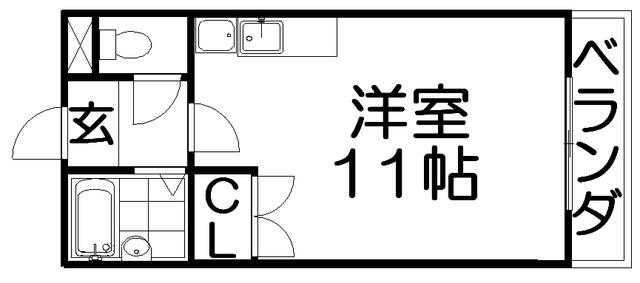 パティオ香里園東(ワンルーム/2階)の間取り写真