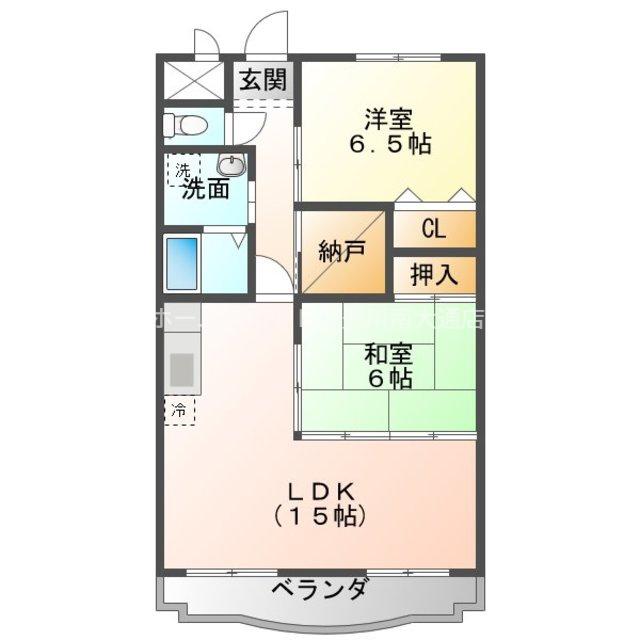 みゆきサンプラザ(2SLDK/1階)の間取り写真