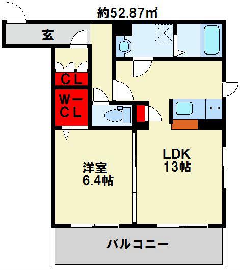 ブライト・グッド・メゾン明和(1LDK/2階)の間取り写真