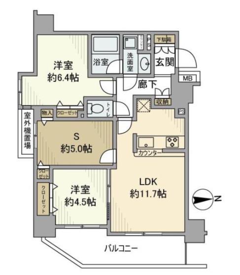 パレステージ板橋(2SLDK/4階)の間取り写真