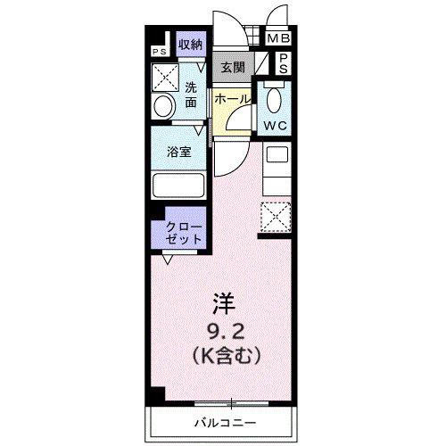 リフティトリウ(ワンルーム/2階)の間取り写真