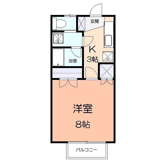 コーポ片倉(1K/1階)の間取り写真