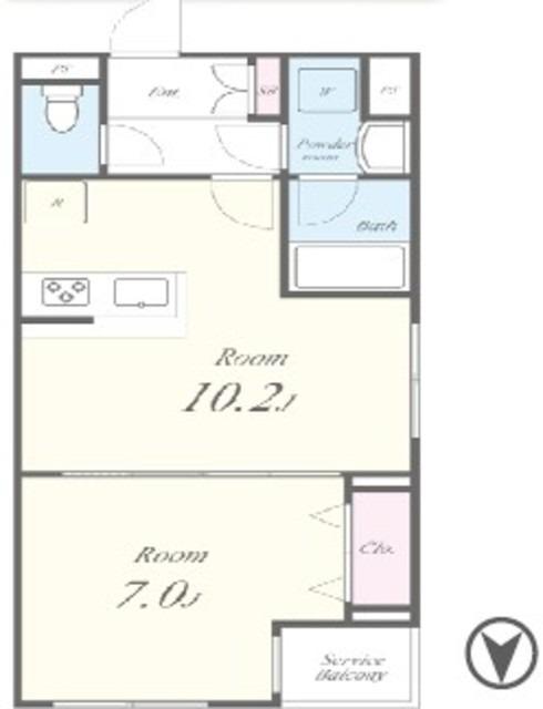 RESIDENCE KOENJI SQUARE(1LDK/1階)の間取り写真