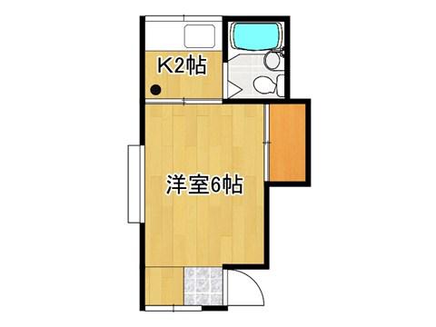 ビアンカ元紺屋(1K/1階)の間取り写真