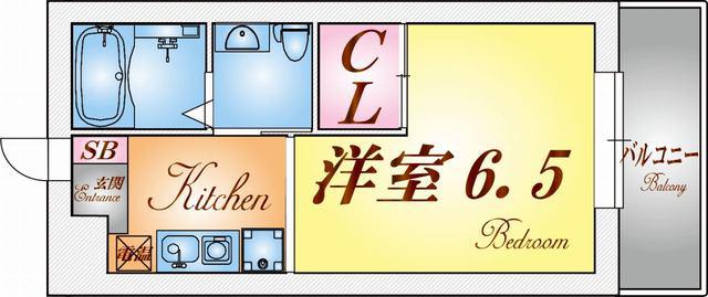 メゾン・ラフィネ(1K/3階)の間取り写真