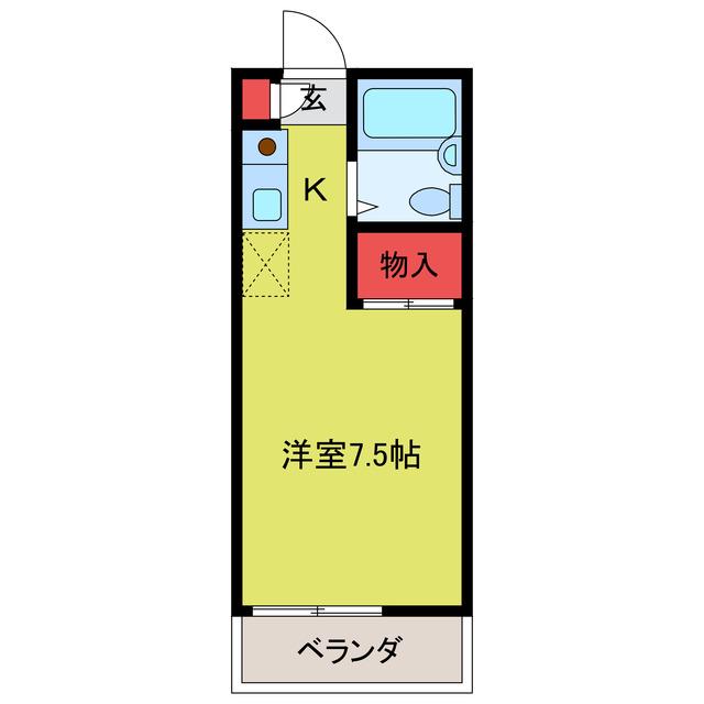 コーポ・寿(ワンルーム/1階)の間取り写真