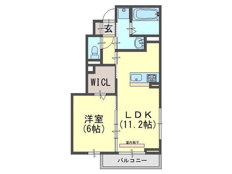 コーワロジデンス(1LDK/1階)の間取り写真