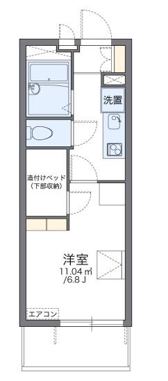 レオパレスMOTOHAMA(1K/2階)の間取り写真