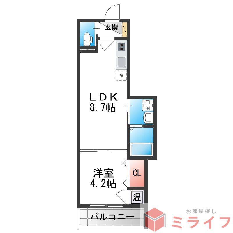 F ASECIA SCHEDAR(1LDK/1階)の間取り写真