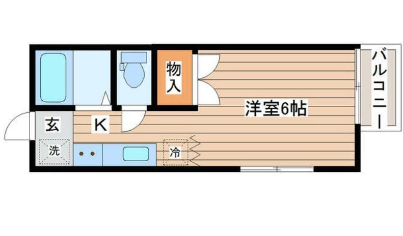 ファインハイツ川内(1K/1階)の間取り写真