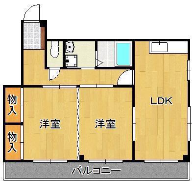 マークハイツ本町(2LDK/3階)の間取り写真