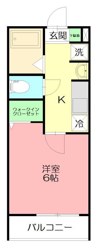 ファイブスター東海A棟(1K/1階)の間取り写真