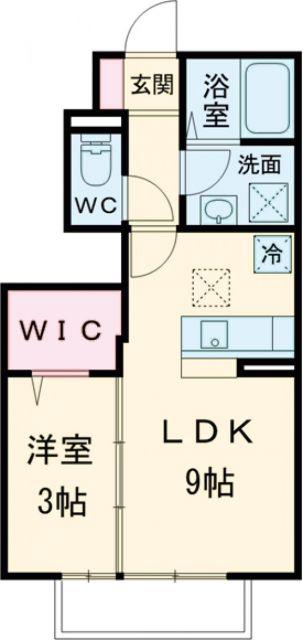 ソフィア(1LDK/1階)の間取り写真