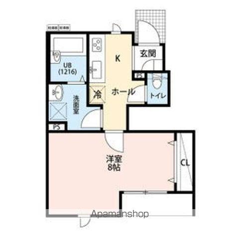 リーブルM(ワンルーム/1階)の間取り写真
