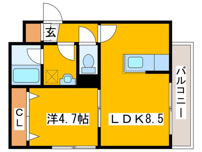 VILLA MT.HIRAGISHI(1LDK/2階)の間取り写真