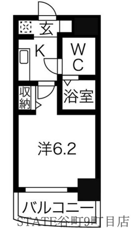 ラシーヌ日本橋(1K/3階)の間取り写真