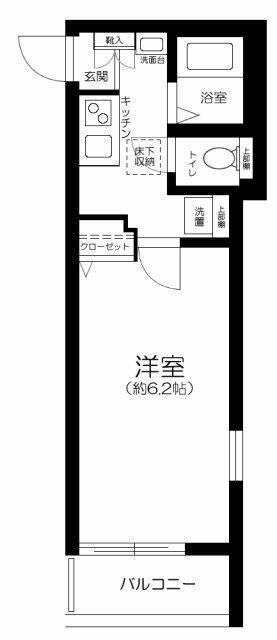 レーヴ中村橋(1K/1階)の間取り写真