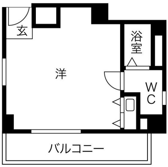 レバンガ西本町AP(ワンルーム/6階)の間取り写真