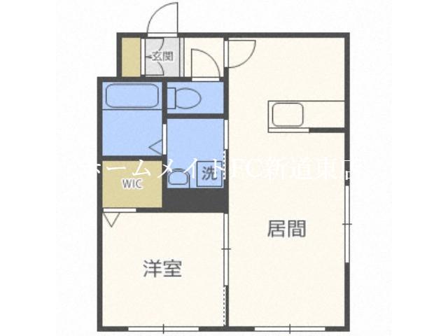 ポラリス元町(1LDK/4階)の間取り写真