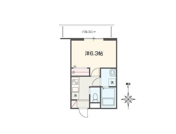 MELLAS北赤羽(1K/1階)の間取り写真