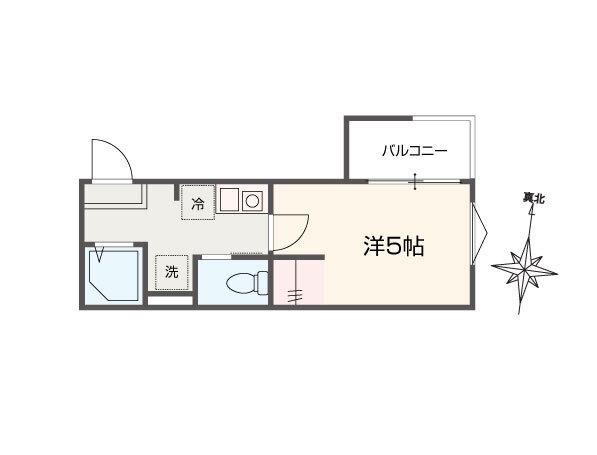 MELLAS京成小岩II(1K/3階)の間取り写真