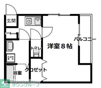 ステージMM(1K/2階)の間取り写真