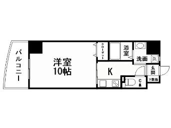 サンシャイン十番館(1K/5階)の間取り写真