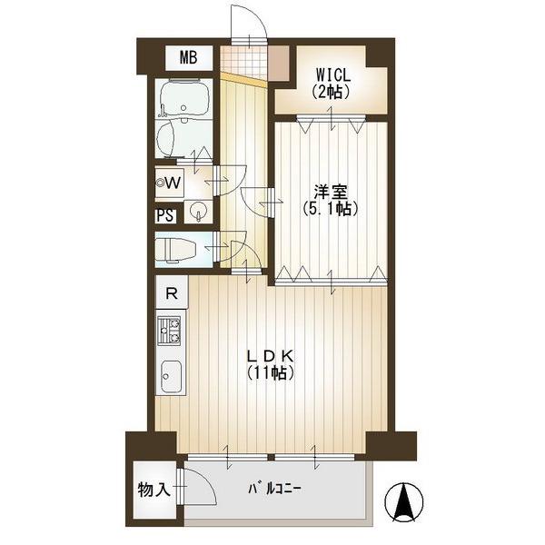 境南マンション(1LDK/2階)の間取り写真