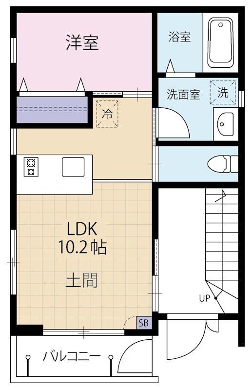 APARTAMENTO KOMAGOME(1LDK/1階)の間取り写真