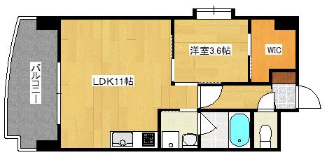 ユートピア舟入中町(1LDK/10階)の間取り写真