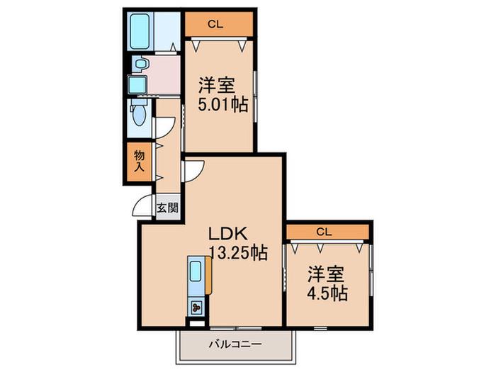 コンフォート野田(2LDK/3階)の間取り写真