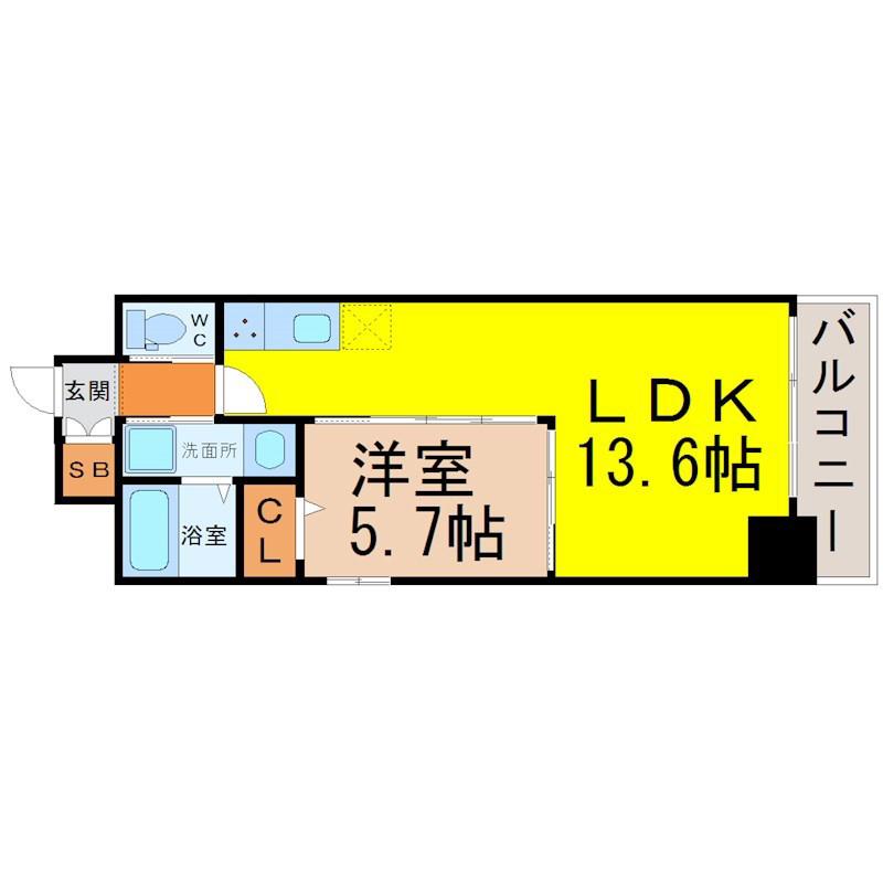 LAVITA IZUMI(1LDK/3階)の間取り写真