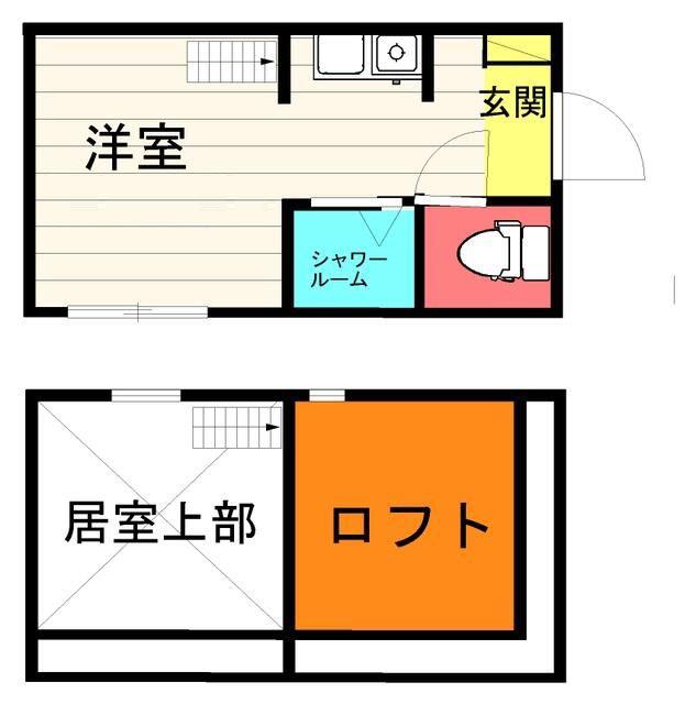ヒラソル(ワンルーム/1階)の間取り写真