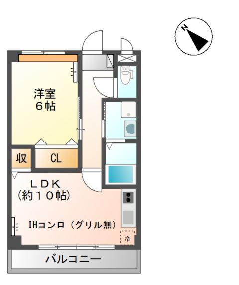 アリエッタ太子堂(1LDK/3階)の間取り写真