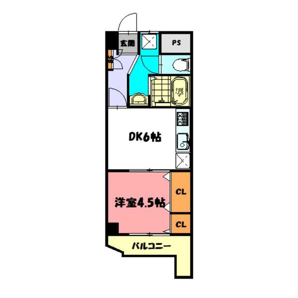 マンション美苑(1DK/2階)の間取り写真