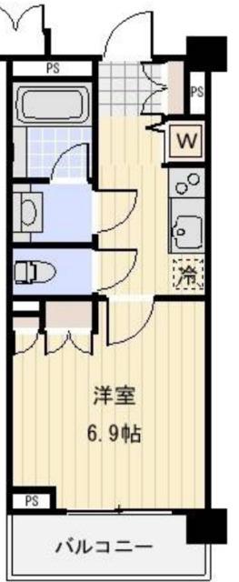プロスペクト大森海岸(1K/2階)の間取り写真