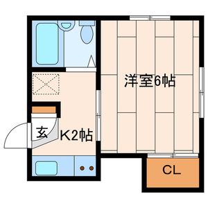 CORPO TOKI(1K/2階)の間取り写真